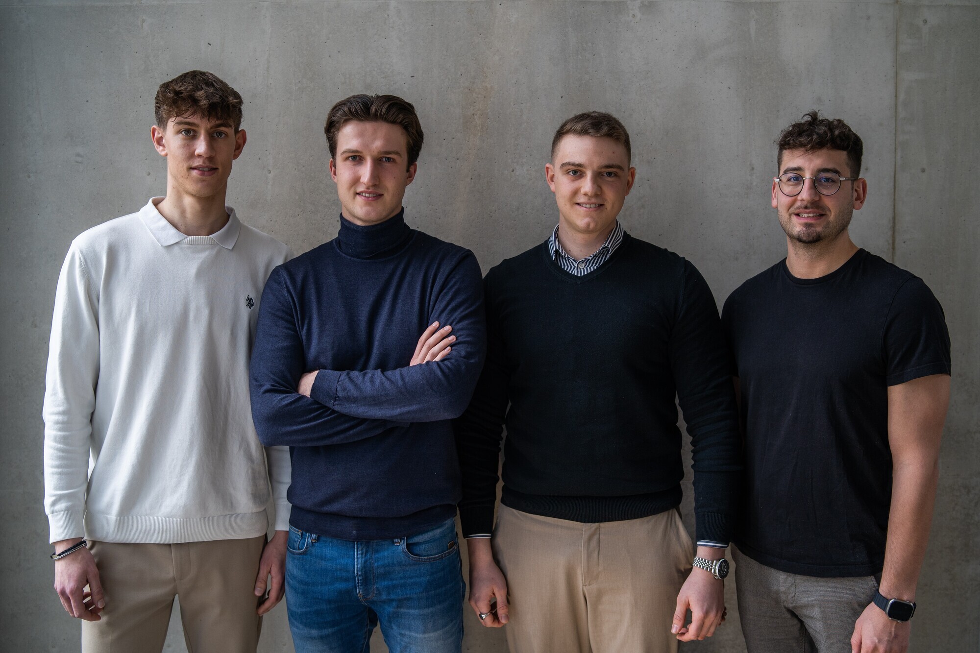 Die Gründer von Workonio: Nils Galler, Dustin Braun, Mateo Koch und Julian Buntz. Foto: Workonio